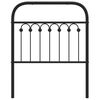 vidaXL Cabecero de repuesto de metal negro 75 cm