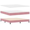 vidaXL Cama tipo Box Spring con colch&oacute;n Rosa 200 x 180 cm Terciopelo