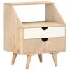 vidaXL Mesita de noche de madera maciza de mango 40x30x50 cm