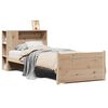 vidaXL Cama con estanter&iacute;a sin colch&oacute;n madera maciza de pino 100x200cm
