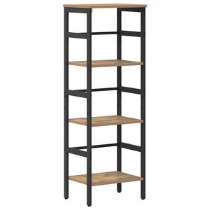 vidaXL Estante de libros 3 niveles 40 x 29,5 x 115 cm Roble artisan