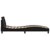 vidaXL Estructura de cama Dover cuero sint&eacute;tico negro 90x190 cm