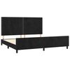 vidaXL Estructura cama sin colch&oacute;n terciopelo negro 200x200 cm