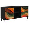 vidaXL Mueble de TV BONN 102 x 33 x 51 cm Roble Negro