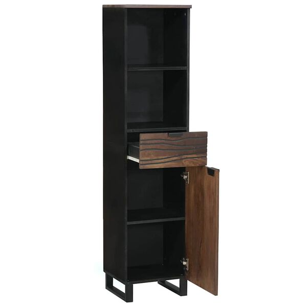 vidaXL Mueble de lavabo para ba&ntilde;o con estante Nogal 38 x 33 x 160 cm