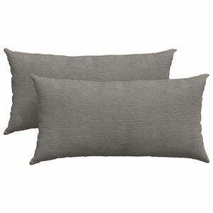 vidaXL Cojines de sof&aacute; 2 pcs Gris Claro 80 x 40 cm Tela de pana