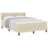 vidaXL Cama tipo Box Spring con colch&oacute;n Crema 200 x 160 cm Poli&eacute;ster