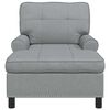 vidaXL Sill&oacute;n reclinable con coj&iacute;n Gris Claro 91 x 157 x 91 cm tela