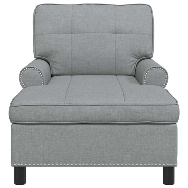 vidaXL Sill&oacute;n reclinable con coj&iacute;n Gris Claro 91 x 157 x 91 cm tela