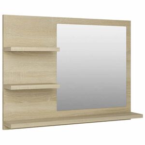 vidaXL Espejo de ba&ntilde;o madera contrachapada roble Sonoma 60x10,5x45 cm