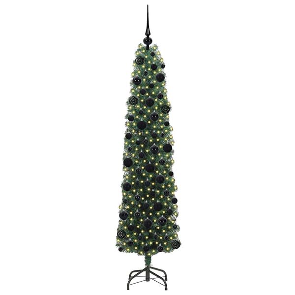 vidaXL &Aacute;rbol de Navidad artificial Verde 180 cm PVC, Acero y Pl&aacute;stico