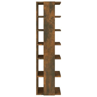vidaXL Zapatero madera contrachapada roble ahumado 27,5x27x102 cm