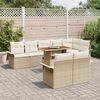 vidaXL Conjunto de sof&aacute; de jard&iacute;n con coj&iacute;n 9 pcs beige y crema