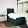 vidaXL Cama box spring con colch&oacute;n terciopelo verde oscuro 90x200 cm