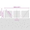 vidaXL Poste de Valla Gris 100 x 0,5 m (malla de 13 mm) Acero y PVC