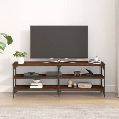 vidaXL Mueble de TV madera contrachapada marrón roble 140x30x50 cm