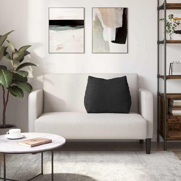 vidaXL Coj&iacute;n de Espalda Negro 60 x 20 x 50 cm tela