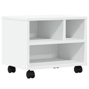vidaXL Soporte para impresora con ruedas blanco 41x32x34,5 cm