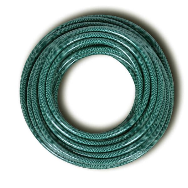 vidaXL Manguera flexible riego jardines PVC verde 25 m di&aacute;metro 2,5 cm