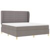 vidaXL Cama con Somier y Colch&oacute;n Gris Oscuro 90x190 cm de Tela Taup&eacute;