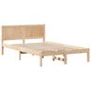 vidaXL Estructura de cama Marr&oacute;n 140 x 190 cm Madera maciza de Pino