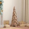 vidaXL Árbol de Navidad con soporte Marrón 80 cm Madera de teca maciza
