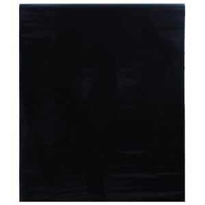 vidaXL L&aacute;mina de ventana esmerilada est&aacute;tica PVC negro 45x500 cm