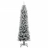 vidaXL Árbol de Navidad artificial con 150 LEDs y nieve flocada 150 cm
