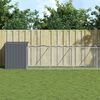 vidaXL Caseta perros con corral acero galvanizado gris 110x609x110 cm