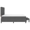 vidaXL Cama tipo Box Spring con colch&oacute;n Gris oscuro 180 x 200 cm tela
