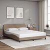 vidaXL Estructura de cama Dover cuero sint&eacute;tico capuchino 160x200cm