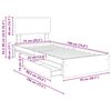 vidaXL Cama con almacenamiento con cabecera Roble Sonoma 75 x 190 cm