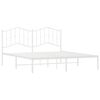vidaXL Estructura cama sin colch&oacute;n con cabecero metal blanco 183x213cm