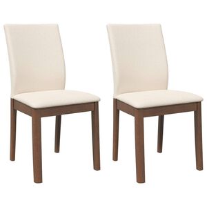 vidaXL Sillas de comedor con cojines 2 uds madera maciza marr&oacute;n caucho