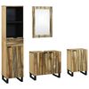 vidaXL Juego de muebles de ba&ntilde;o 4 uds. Marr&oacute;n 38 x 33 x 160 cm