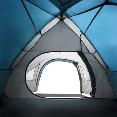 vidaXL Tienda de campaña iglú para 4 personas impermeable azul