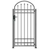 vidaXL Poste de Valla ASSEN 200 x 88 x 14 cm Acero Gris Con cerradura