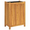 vidaXL Jardinera con forro madera maciza de acacia 54x31x75 cm