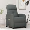 vidaXL Sill&oacute;n de masaje el&eacute;ctrico tela gris oscuro