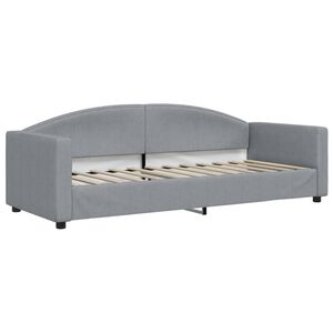 vidaXL Sof&aacute; cama sin colch&oacute;n tela gris claro 80x200 cm