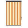 vidaXL Estor enrollable de exterior blanco y naranja 100x250 cm