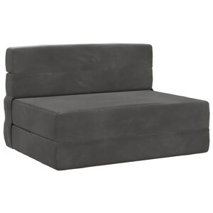 vidaXL Sof&aacute; Cama Plegable Gris oscuro 70 x 80 x 60 cm Tela
