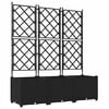 vidaXL Macetero de Jard&iacute;n 3 uds. Negro 120 x 40 x 143 cm PP