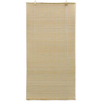 vidaXL Persiana enrollable de bambú color natural 100x220 cm