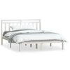 vidaXL Estructura de cama de madera maciza blanco 150x200 cm