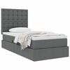 vidaXL Cama con almacenamiento y colch&oacute;n Gris oscuro 100 x 200 cm