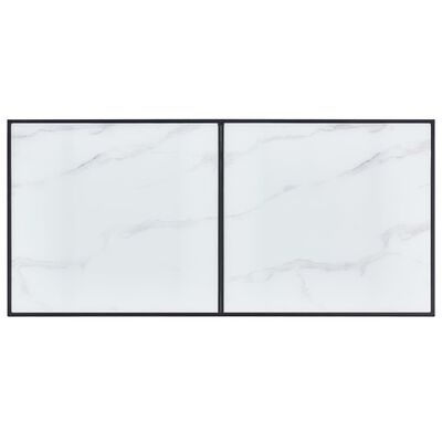 vidaXL Mesa de comedor de vidrio templado blanco 160x80x75 cm