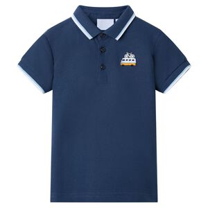 vidaXL Polo infantil azul oscuro 92