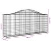 vidaXL Cestas de gaviones 11 uds forma de arco hierro 200x30x80/100 cm
