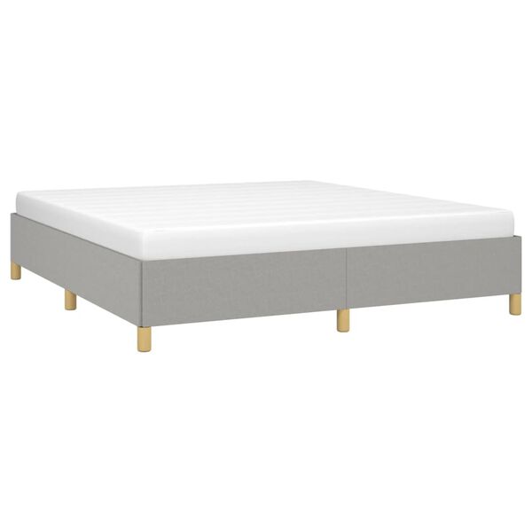 vidaXL Estructura de cama con somier tela gris claro 160x200 cm